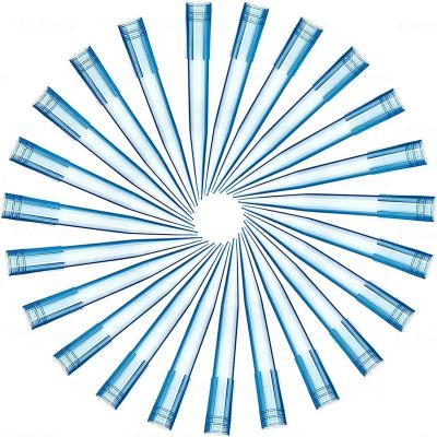 China Disposable Micro Pipettes Lab Supplies Factory Supply Sterile 1000ul Bag Blue Pipette Tip With Filter for sale