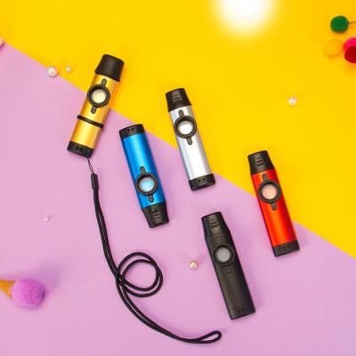 China Cartoon Toy Kazoos Whistle Flutes Diaphragm Say Aluminum Lip Knockers Equip Kuzzle Diaphragm Trumpet With Box for sale