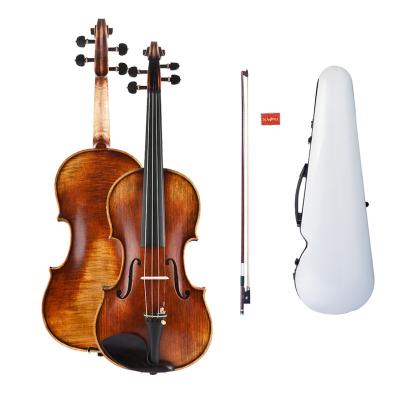 China Parez NAOMI 4/4 Wooden 3/4 1/2 1/4 1/8 Violino Tone Fiddle Baroque Cutout Strong Case Handmade Violin Excellent Vintage Stradivarius Bow for sale