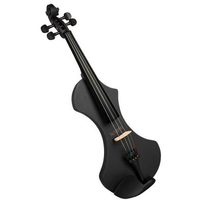 China Solidwood NAOMI 1 Silent Electric Violin w/Violin Case+Bow+Headphones+Rosin+Audio Black Solid Wood Cable, 4/4 Size (Normal) for sale