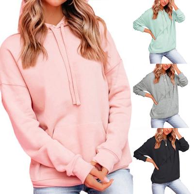 China Wholesale Anti-Wrinkle Ladies Hoodie Sweatshirts Yoga Exercise Coat For Women Outdoor Sweater With Pocket Hoodie for sale