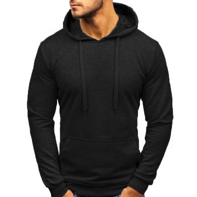 China 2021 New Men's Casual Black Sweatshirts Anti-Wrinkle New Men's Hoodies Sweatshirts Solid Color Gray Red Hooded Tops for sale