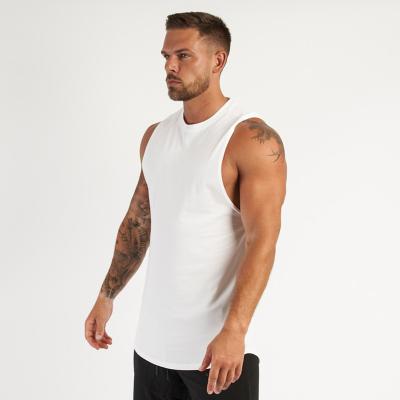 China QUICK DRY Gym Vest Men Beach Away Fitness Top Mens Bodybuilding Cotton Workout Singlet Fashion O-Neck Muscle Sporty Sleeveless Shirt for sale