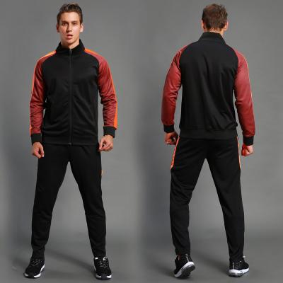 China Breathable 2Pcs Set Men's Sportswear Autumn Winter Spring Long Sleeve Zipper Training Suit Jacket Tracksuit Top And Pants for sale