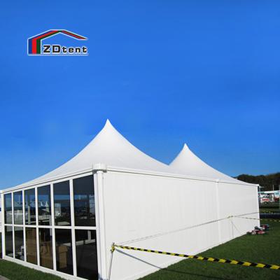 China High Quality Outdoor Fire Retardant Maximum Strong Aluminum Windproof Pagoda Tent Pagoda Tent Glass Wall Office Tent Safe House for sale