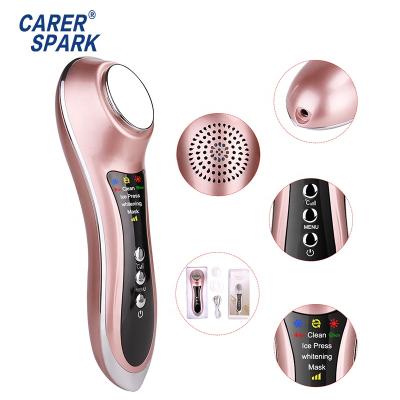 China China Supplier Anti-Puffiness Anti-Puffiness Vibration Anti-Aging Ice Hot Press Facial Ionic Beauty Device For Skin Rejuvenation for sale