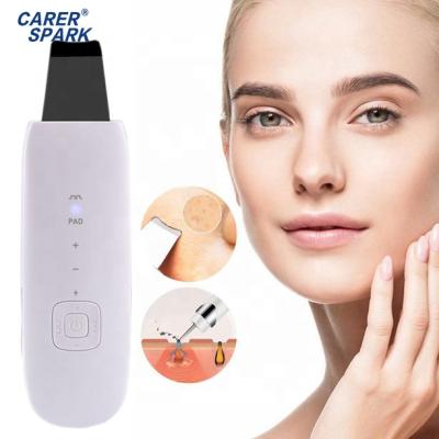 China Factory Portable DEEP CLEANING Ion Ultrasound EMS Vibration Skin Dead Peeling Cleansing Facial Scrubber Facial Spatula Face Scrubber for sale