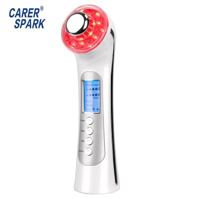 China Pore ​​Remover 5 in 1 Portable Ultrasound EMS Vibration Massage LED Therapy Facial Rejuvenation Skin Care Machine for Face Lifting for sale