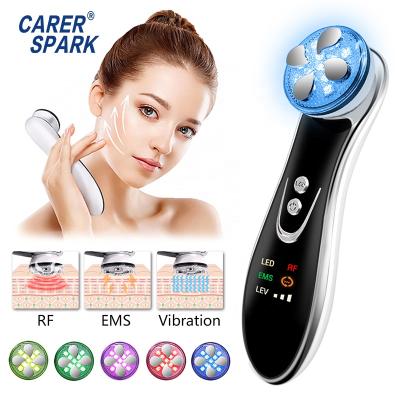 China Blood Vessels Removal Home Use LED Therapy EMS Ance Pore Wrinkle Removal Radio Frequency Face Lift Skin Rejuvenation Led Face Massager for sale