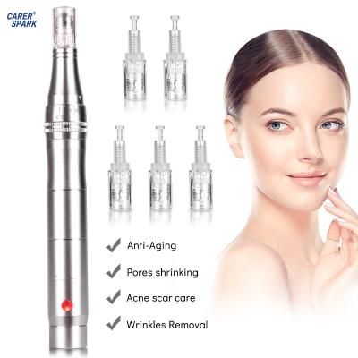 China Electric Microneedle Anti-Puffiness 5 Gears Adjustable Anti Aging Skin Wrinkle Remove Tighten Facial Care Microneedli Beauty for sale