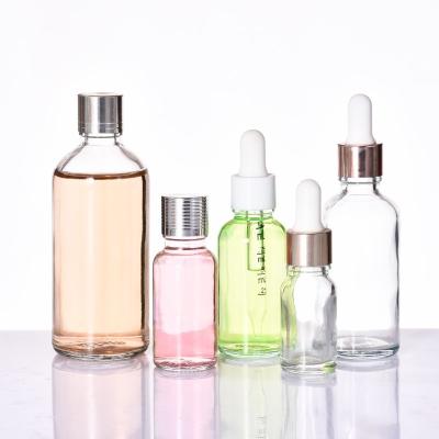 China Wholesale Clear Customization 5ml 10ml 15ml 20ml 30ml 50ml 100ml Essential Oil Tea Tree Essence Glass Dropper Bott Essential Oil Cosmetic for sale