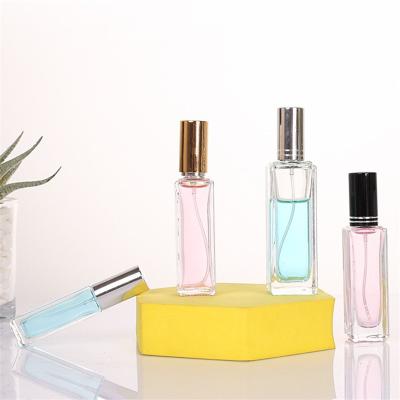 China Square 30ml 10ml Cosmetic Wholesale Transparent Refillable 20ml Perfume Spray Bottle for sale