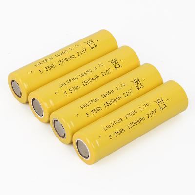 China Cylindrical ion full capacity lithium cells 18650 3.7v 1500mah 18650 Li Ion Battery Rechargeable For Flashlight 1 year warranty lithium for sale