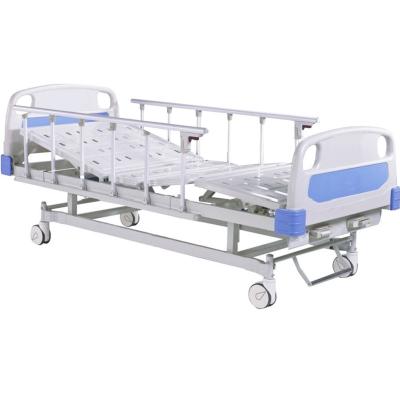 China Two Function Factory Direct Manual Medical Care Bed Stainless Steel Height Adjustable Hospital Bed for sale