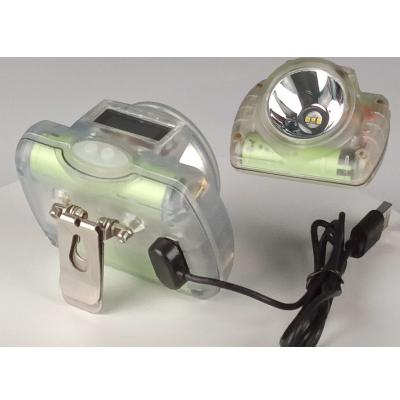 China Cordless Cap LED Mining Lamps With Adjustable Back Clip 15000 Lux Rechargeable for sale