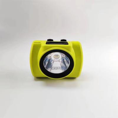 China 25000lux Led Cordless Miners Cap Lamp 30hrs Working Time Rechargeable 18650 battery 7ah Plastic Mining Safety Helmet Light for sale