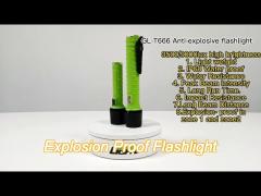 led explosion proof flashlight 23000lux lithium battery rechargeable torch 3w