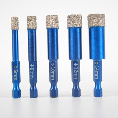 China For tile/ceramic/porcelain drilling hole High Quality Vacuum Brazed Dry Core Bit Diamond Core Drill Bits For Porcelain for sale