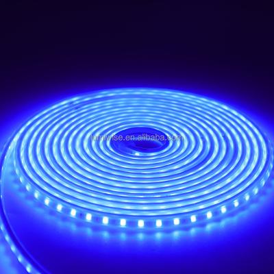 China LANDSCAPE 110V 220V AC 5050 RGB 8W led strip 60leds/m IP65 50m per roll for indoor and landscape lighting for sale