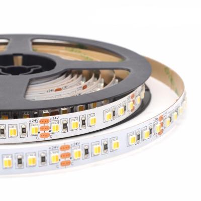 China LANDSCAPE Chip 2700K-6000k DC24 DC12V 120led/m TDC Adjustable 2 In 1 LED Dual Dimmable LED Strip 3528 5050 White Strip for sale