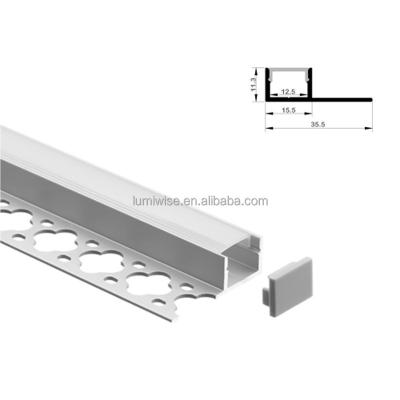 China Aluminum heatsink LED profile recessed profile trimless for 5mm 8mm 10mm led strip light and COB led strip light for sale