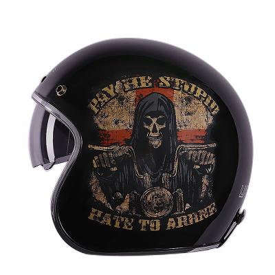 China Customized Motorcycle Retro Helmet Half Face Three-quarters Harley Motorcycle For Men and Women Four Seasons Universal zu verkaufen