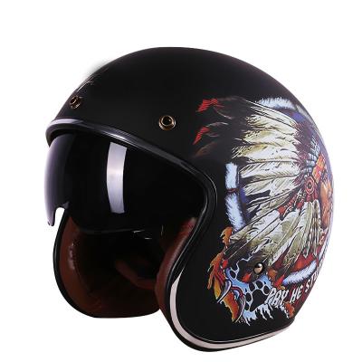 China Cool rider decal 3/4 open face helmets Motorcycle helmets for sale