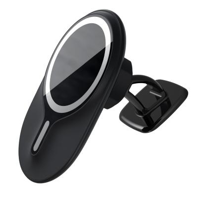 China English and Chinese Magnetic Wireless Charger Car Phone Mount Fast Charging Stand for iPhone for sale