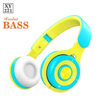 China Wireless Earphone Xuanyin XY-221 Earphone For Call Receiving Macaroon Cartoon Headset Wireless Folding Gaming Headset Portable for sale