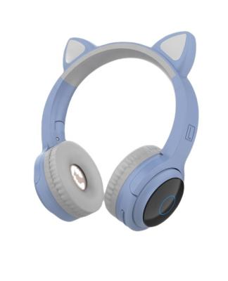 China Xuanyin XY-203 NEW Cat Ear LED Light Headband Can Insert To Card Headset Sports Radio Foldable Wireless Headphones for sale