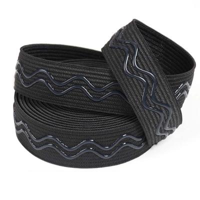 China Factory Custom Non-slip Elastic Polyester Webbing Ribbon for Pants or Underwear for sale