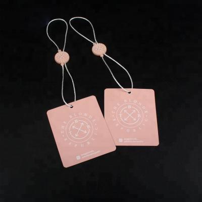 China New Design Apparel Hangtags Maker Custom Offset Printed Brand Name Logo Paper Hang Tags for Overcoat for sale