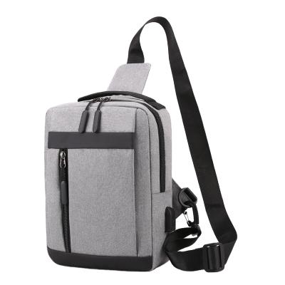 China Fashion Customized Waterproof Multifunctional USB Charging Mens Chest Bag Cross - Body Shoulder Bag for sale