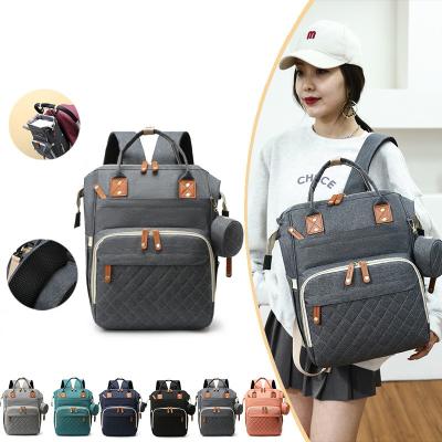 China With New Waterproof USB Outdoor Travel Multifunctional Baby Diaper Bag USB Baby Diaper Bag Backpack Mommy Bag Backpack With Car Hanging for sale