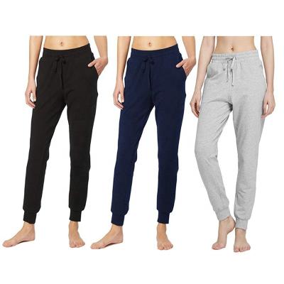 China High Quality Casual Gym Basic Sweatpants Pants Solid Color Anti-wrinkle Women Soft Cotton Joggers for sale