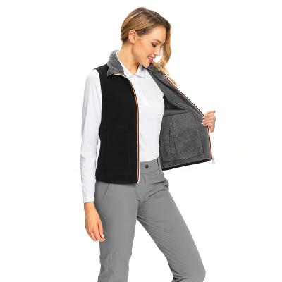 China Professional Manufacturer Polar Fleece Vest Winter Reversible Top For Women Reversible Sherpa Vest Waistcoat for sale