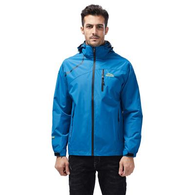 China Hooded Coat Autumn Windbreaker Men Jacket Outdoor Hiking Waterpoof Waterproof Hot Sale 2021 New Design for sale