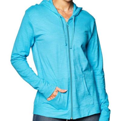 China Ladies spring and autumn colorful QUICK DRY sleeve zipper long thin hoodie outdoor daily comfort shopping quick-drying hoodie for sale