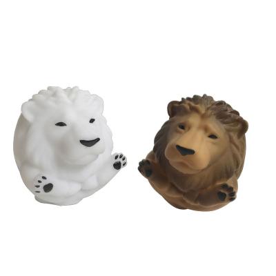 China Cartoon Can Touch Cartoon Children's Round LED Small Lion Vinyl Baby Night Lamp For Home Decor for sale