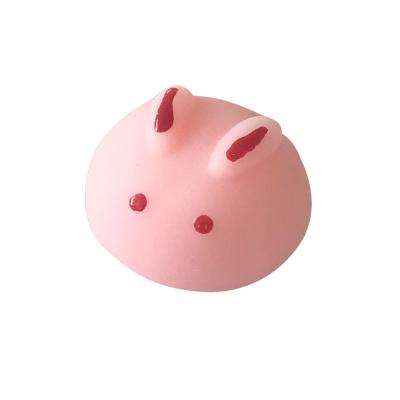 China Novelty Little Pink Rabbit TPR Wiggle Toy For Vending Machine Capsules for sale