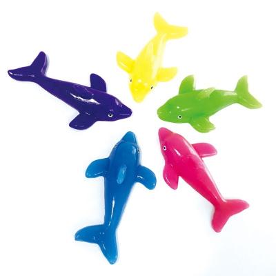 China Transparent Colors Novelty TPR Material And Solid Dolphins Toys Soft And Sticky Anti Stress Toy for sale