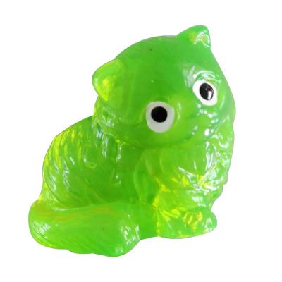 China Lovely 2 Inch Colorful Soft TPR Jelly Cat Novelty Sticky Toy For Vending Machine Capsule for sale