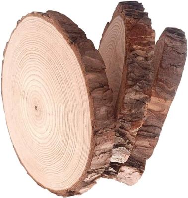 China Europe ripe wooden slice with bark for craft for holiday for sale