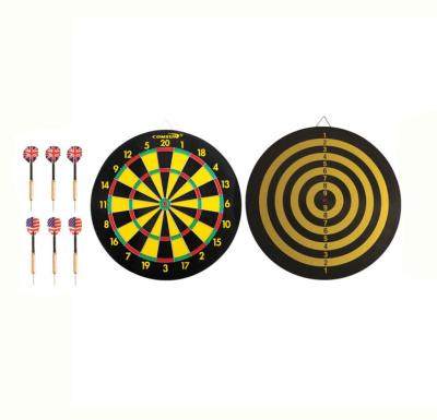 China Set of indoor game hanging wall dart board double side 45*45*3 cm for sale