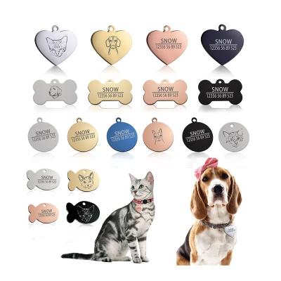 China Custom Custom Blank Sublimation Cute Stainless Steel Pet China Dog ID Bone Tags for sale