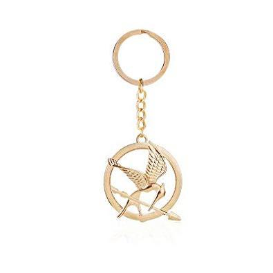 China China The Popular Golden Silver Birds Hunger Game Key Chain Vintage Key Chain for sale