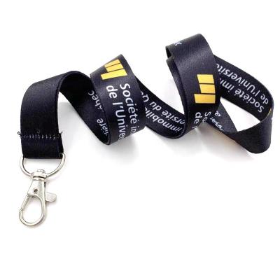 China 3/4 Inch Polyester Polyester Sublimated With Customized Logo Imprint Ribbon Lanyard for sale