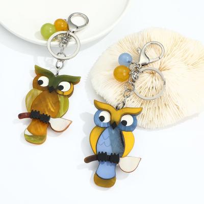 China High Quality Promotional Gifts Factory Direct Sales Creative Resin Owl Key Ring Key Ring Key Chain for sale