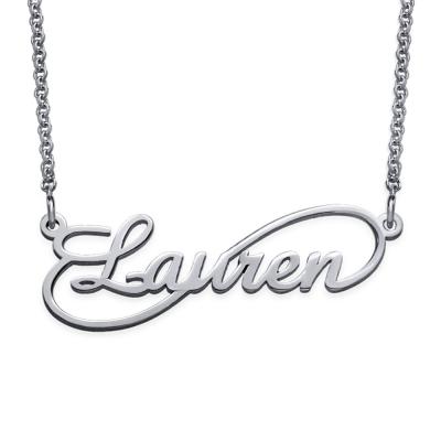 China High Quality Custom Name Necklace Gold Plated Stainless Steel Jewelry Chain Nameplate Pendant Necklace for sale