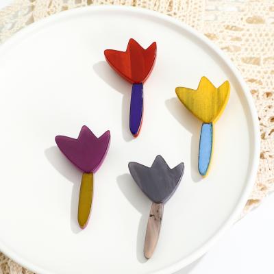 China Customizable Color Styles 2021 New Products Bauhinia Flower Shape Brooch / Custom Brooches Crystal Wedding Jewelry for sale